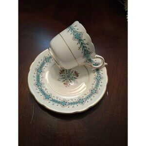 Cup & Saucer Espresso Coalport Geneva Vintage (1940s) Bone China Made in England